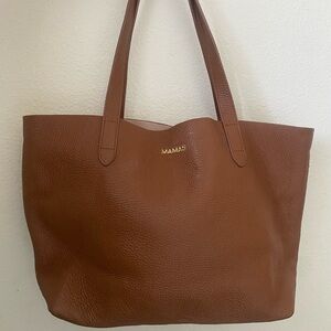 Caramel Cuyana Pebbled Italian Leather Tote Bag